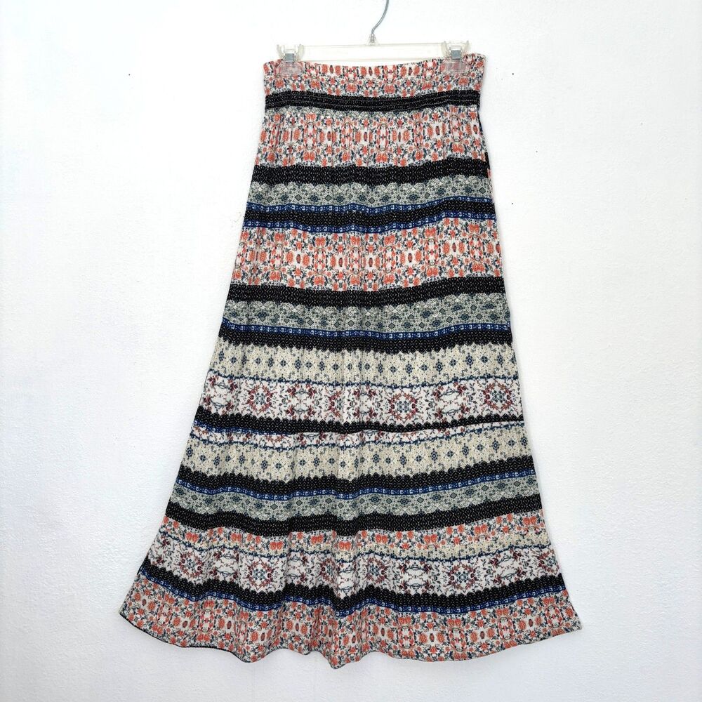Womens Cottagecore Patchwork Maxi Skirt Medium Boho Earthy Granola Cottage Indie